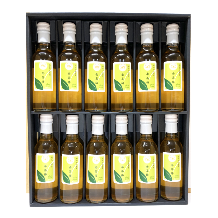 南高梅13%果汁入りドリンク200ml×12本入りギフトセット – 和歌山